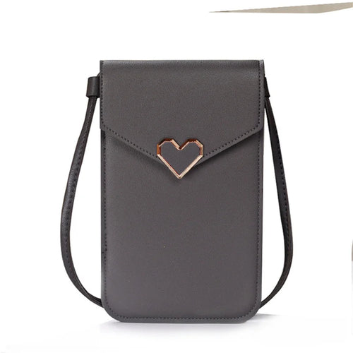 Women Cell Phone Bag Shoulder Transparent Card Holders Girl  Handbag