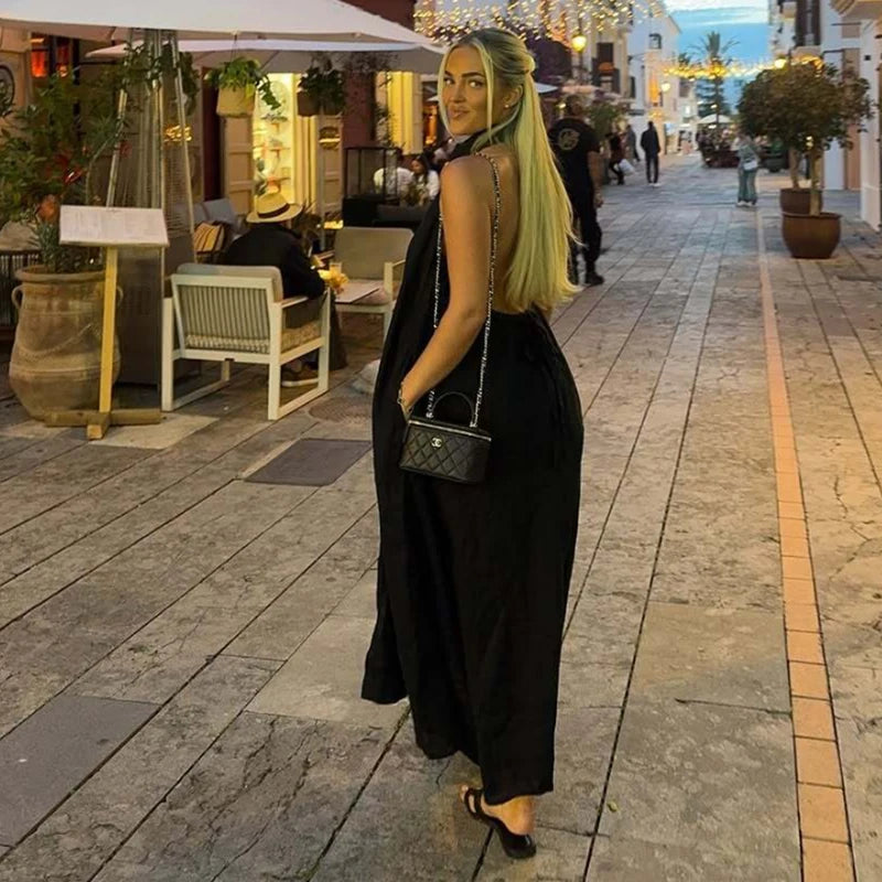 Dresses Summer Women's 2025 New Neck-Hanging Elegant Long Holiday