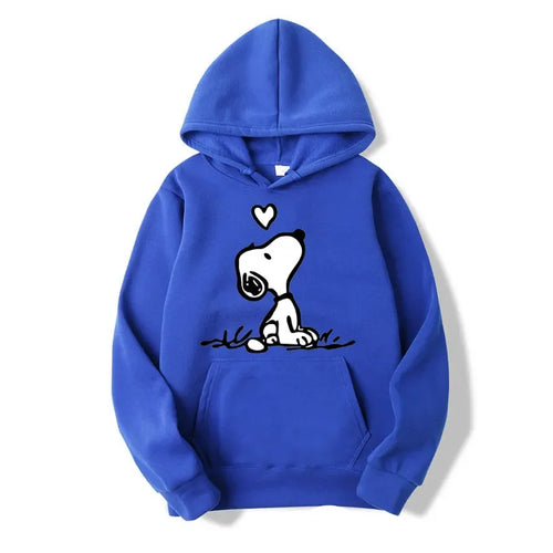 American Cartoon Comics Snoopy Hoodie Women Man Pullover Tops Spring