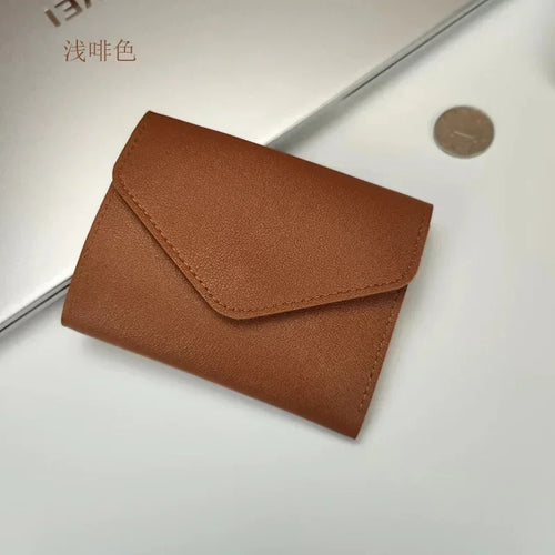 Women Short Cute Small Wallets Student Triple Fold Card Holder Girl ID