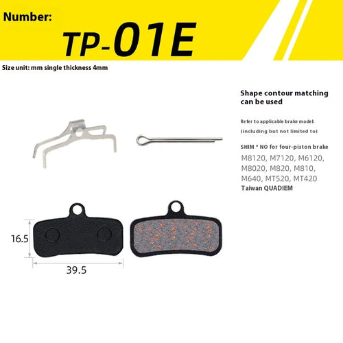 1Pair Semi-Metal Bicycle Hydraulic Disc Brake Pad MTB Mountain Bike