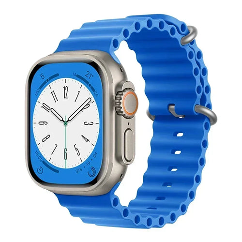 Silicone Ocean band for Apple Watch straps 45mm 46mm 40mm Ultra 2 49mm