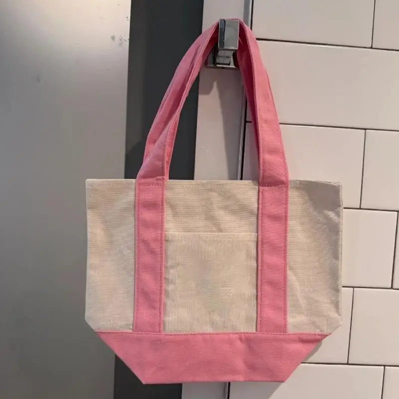 Large Canvas Tote Bag Minimalist Commuter Shoulder Bag Reusable