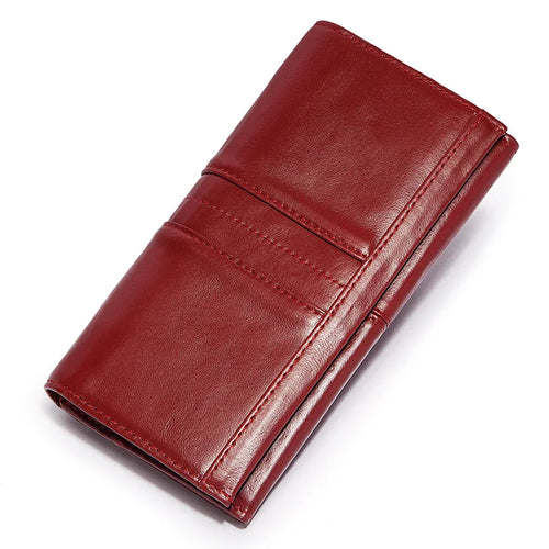 Women's Clutch Bag Genuine Leather Wallets Fashion Female Cell Phone
