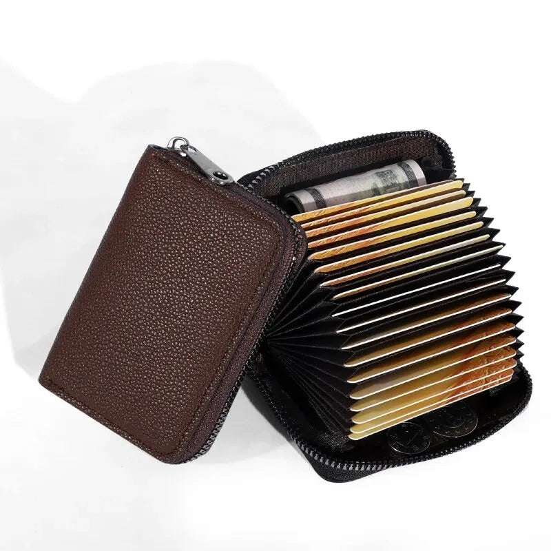 20 Detents Cards Holders PU Business Bank Credit Bus ID Card Holder
