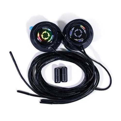1pair Metal Wire Swivel Automatic Buckle Rope Sneaker ShoeLaces for