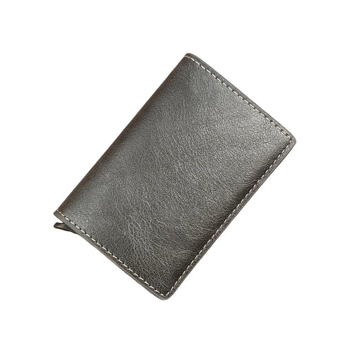 Carbon Fiber Credit Card Holder Wallet Men Rfid Smart Metal Thin Slim