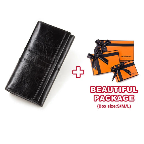 Women's Clutch Bag Genuine Leather Wallets Fashion Female Cell Phone