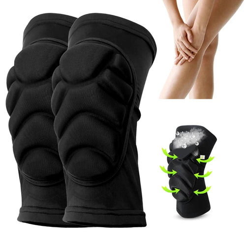 1Pair Thick Sponge Knee Pads Elbow Compression Sleeves Guard Collision