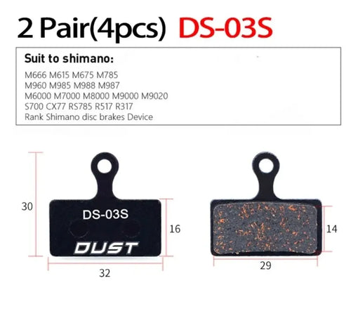2 Pair (4pcs) MTB Bicycle Hydraulic Disc Ceramics Brake Pads For B01s