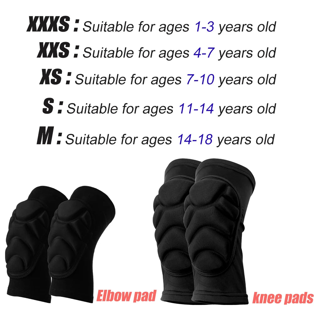 1Pair Thick Sponge Knee Pads Elbow Compression Sleeves Guard Collision