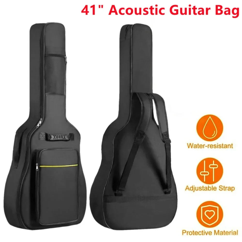 41 Inch Acoustic Guitar Bag Waterproof Rip-stop Oxford Nylon Double