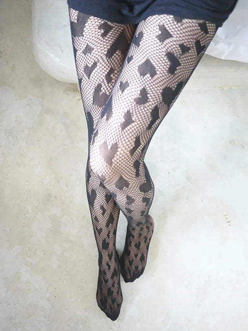 Woman Girls Gothic Cartoon Fishnet Stockings Snake Kuromies Skull
