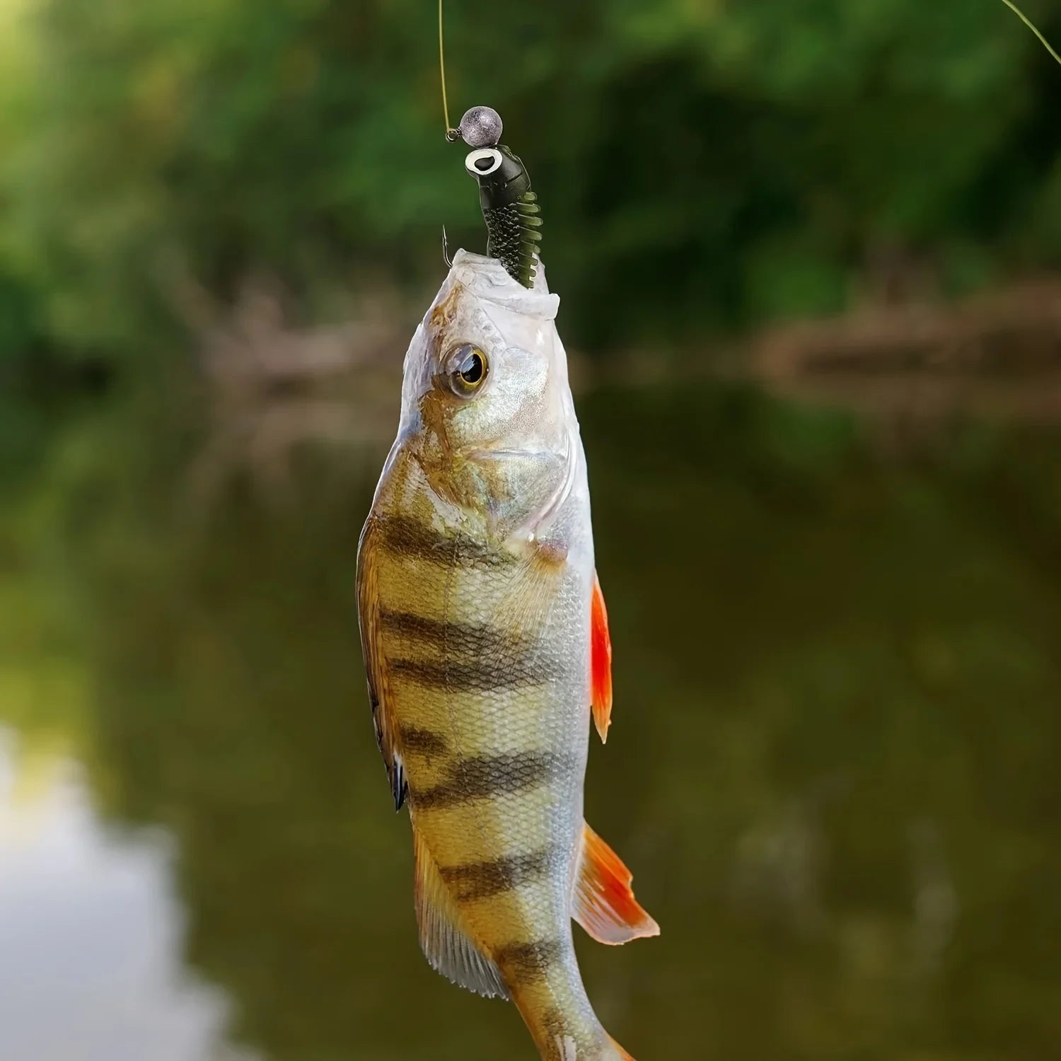 40pcs/lot Soft Lure Kit Soft Fishing Lure 5cm 3.5g Jig Head Hook with