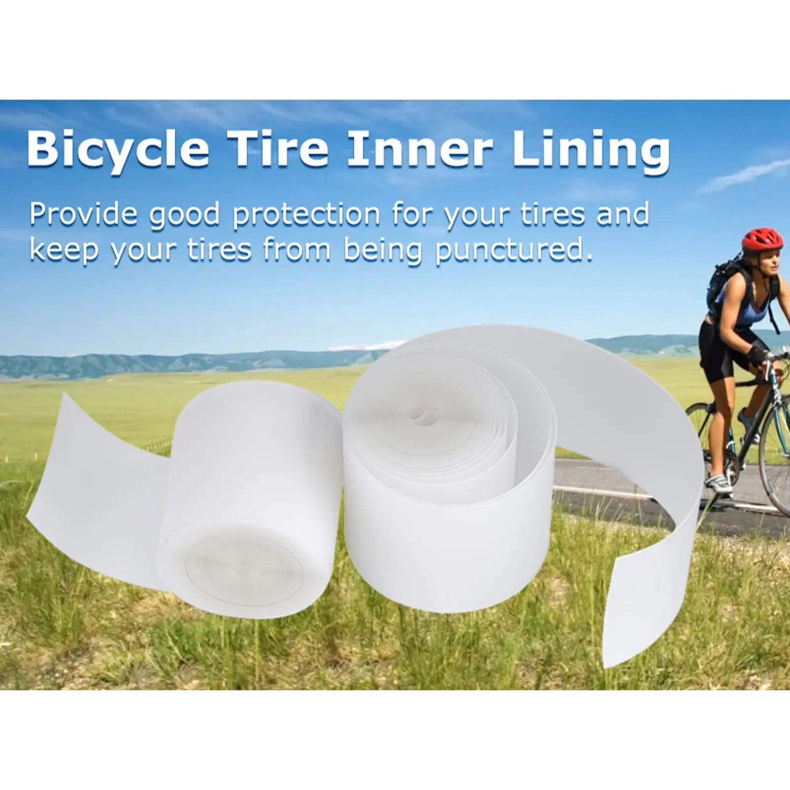 2pcs Tire Liner Bike Puncture Proof Belt Pad Cycling Anti-Puncture
