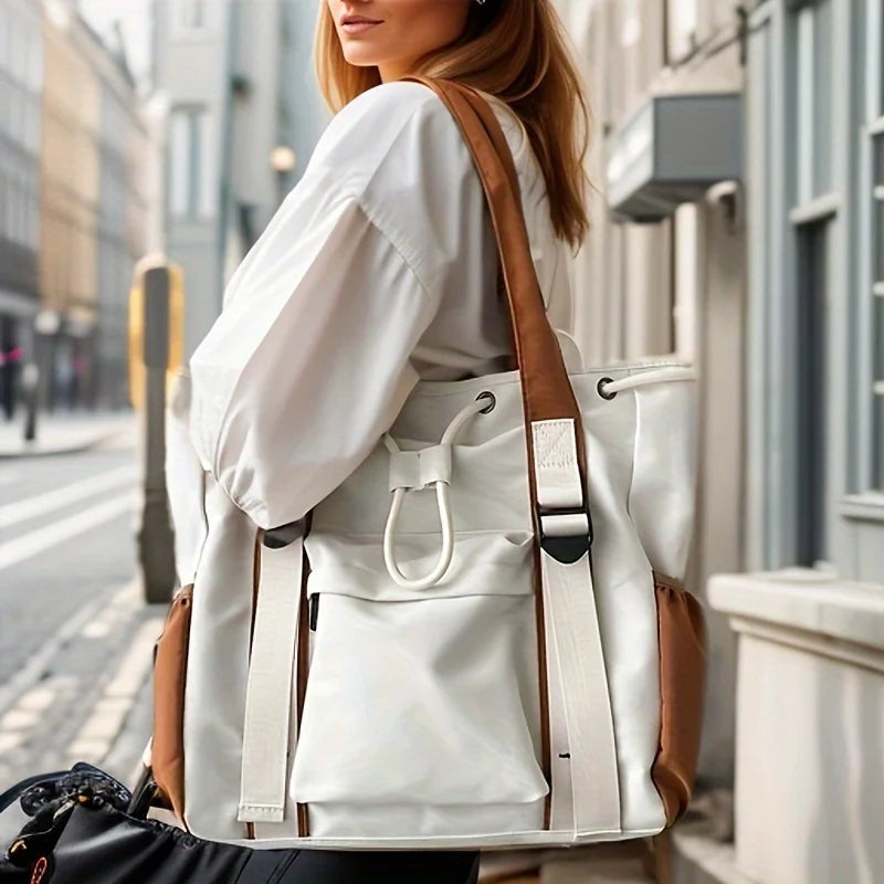 Women's Bags Color Clashing Large Capacity Waterproof Shoulder Bags