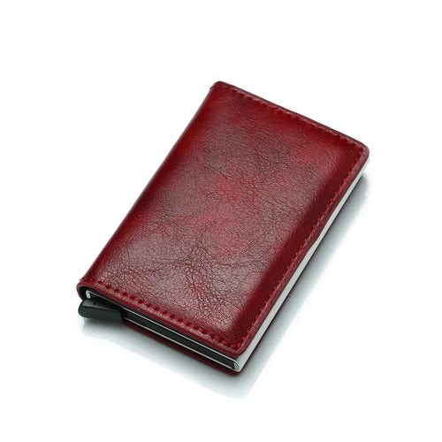 Carbon Fiber Credit Card Holder Wallet Men Rfid Smart Metal Thin Slim