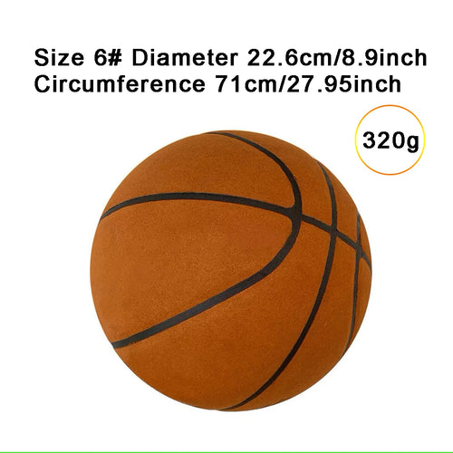Silent Basketball Size 7#(29.5")6#/5# Dribbling Indoor Grooved Airless