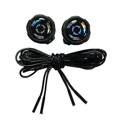 1pair Metal Wire Swivel Automatic Buckle Rope Sneaker ShoeLaces for