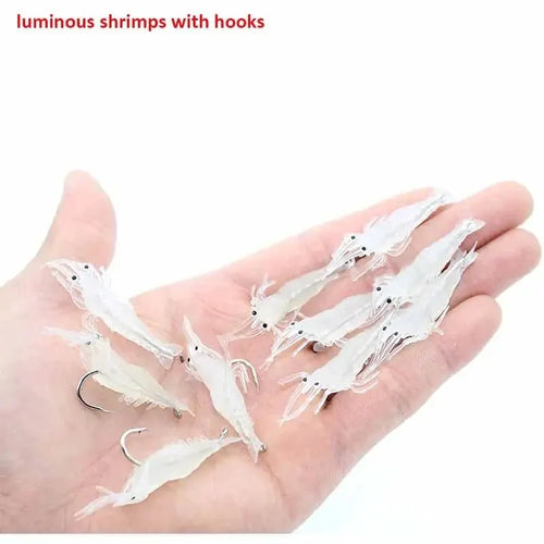 20PCS Isca Artificial Soft Shrimp Lure Worm For Fishing Bait 1.3g/4cm