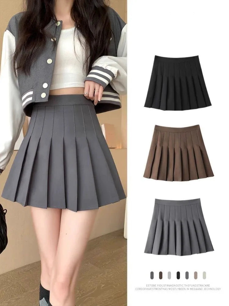 New pleated skirt for 2025 Womens Mini Skirts Japanese School High