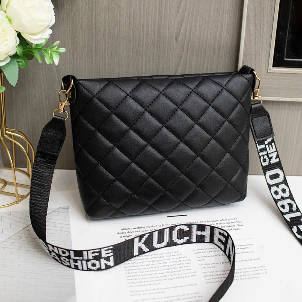 Small Messenger Bag For Women Trend Lingge Embroidery Female Shoulder