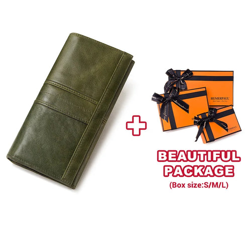 Women's Clutch Bag Genuine Leather Wallets Fashion Female Cell Phone