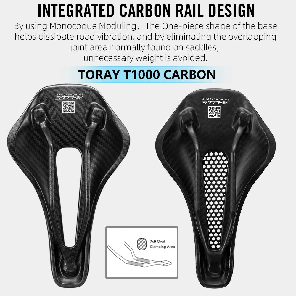 2024 RYET 3D Printed Saddle Ultralight Hollow Comfortable Full Carbon