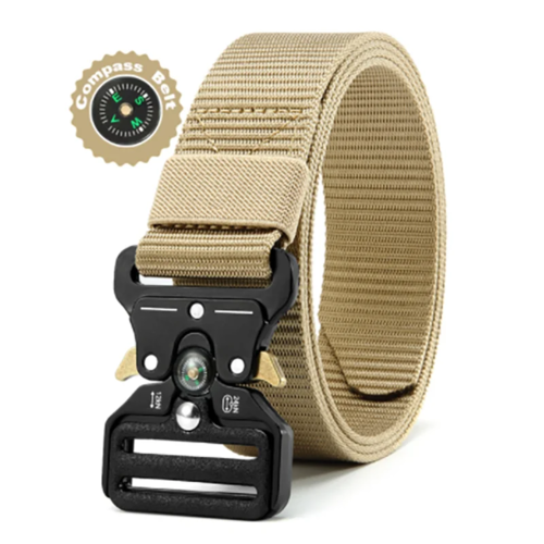 Men's Belt Outdoor Multi Function Compass Belt High Quality Canvas For