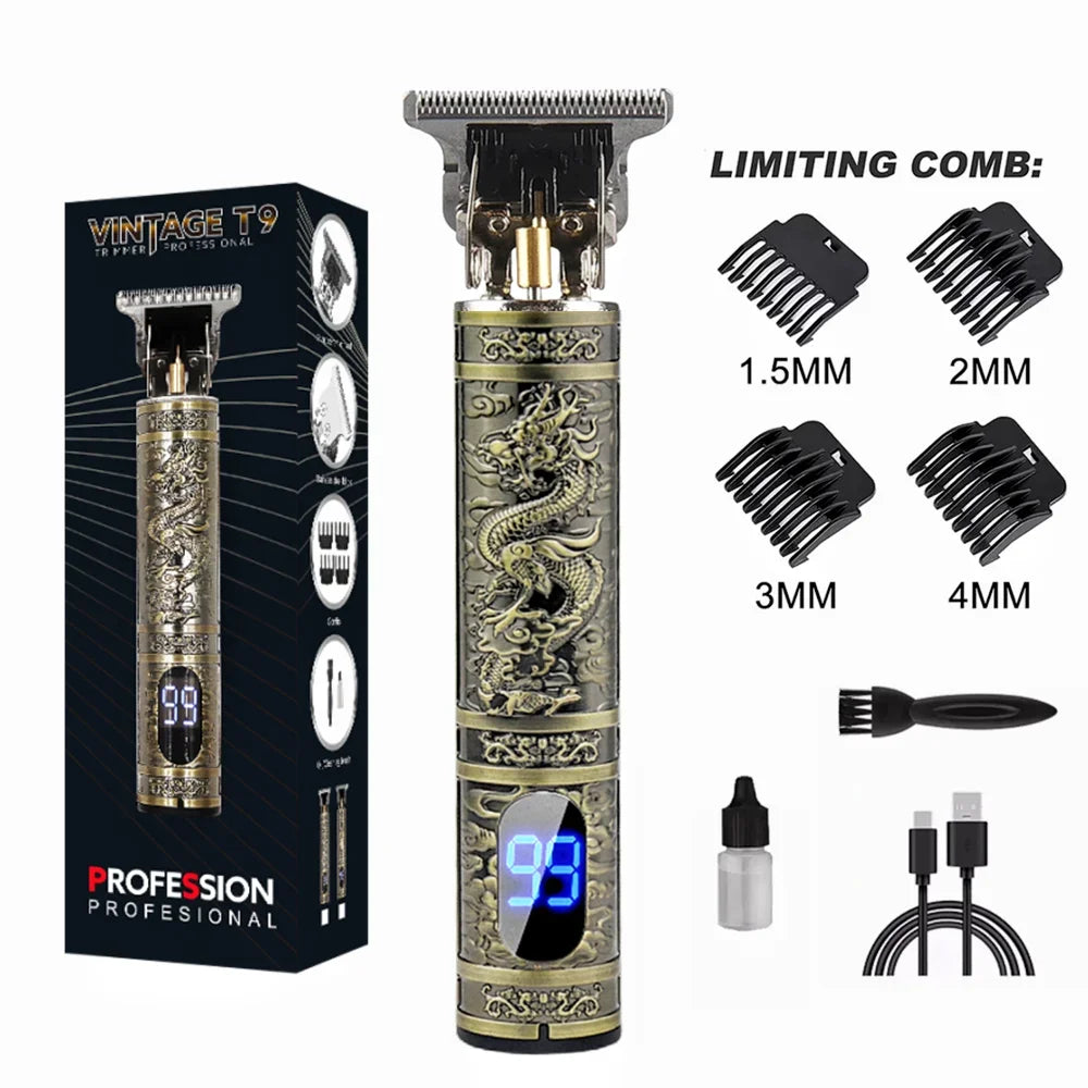 LCD Display T9 Electric Hairber 0mm Shaver Hair Trimer Home Appliances