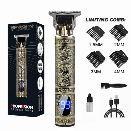 LCD Display T9 Electric Hairber 0mm Shaver Hair Trimer Home Appliances