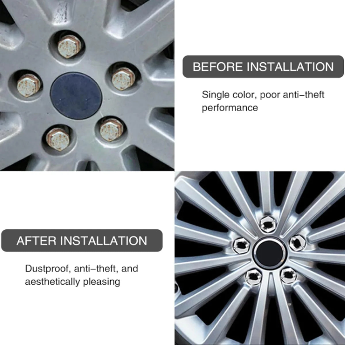 20pcs Automotive Wheel Nut Stud Cover Protective Cover Automotive Tire