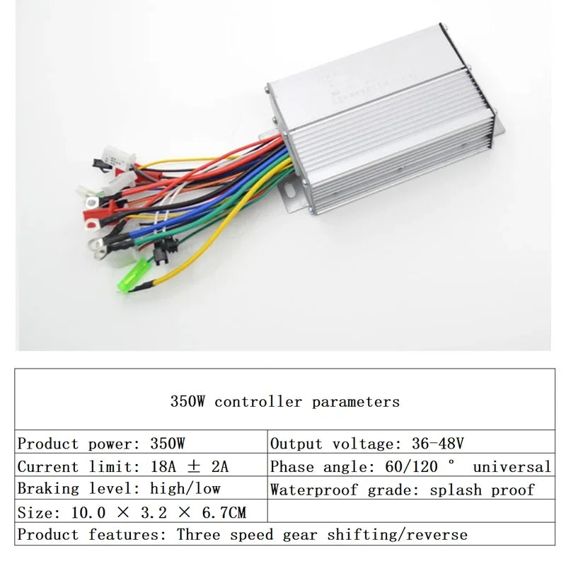 36V/48V 350W e-bike Brushless Controller for Electric Bicycle