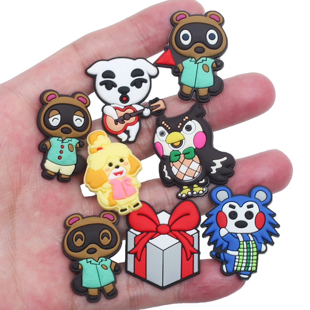 12pcs/set Animal Crossing PVC Cartoon DIY Shoe Charms Accessories for