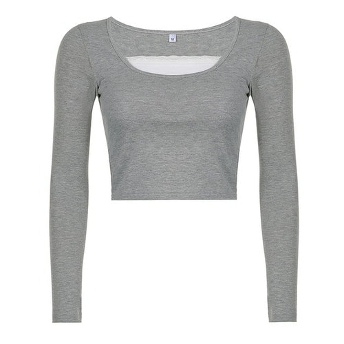 Vintage Lace Patchwork Cute Cotton Tshirts Women Fashion Button Slim