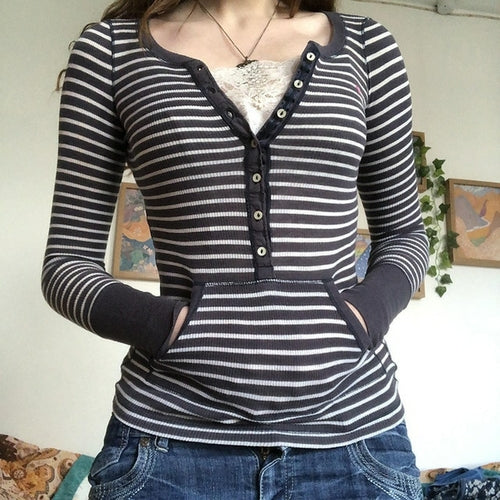 Vintage Lace Patchwork Cute Cotton Tshirts Women Fashion Button Slim