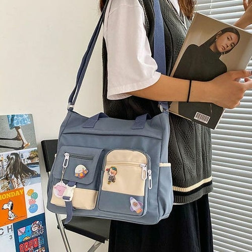 Waterproof Canvas Women Handbags Shoulder Bags Nylon Ladies Tote