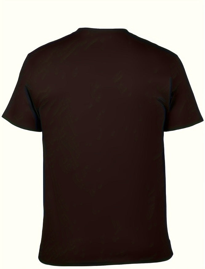 Lion Pattern Men Trendy Short-Sleeved Shirt