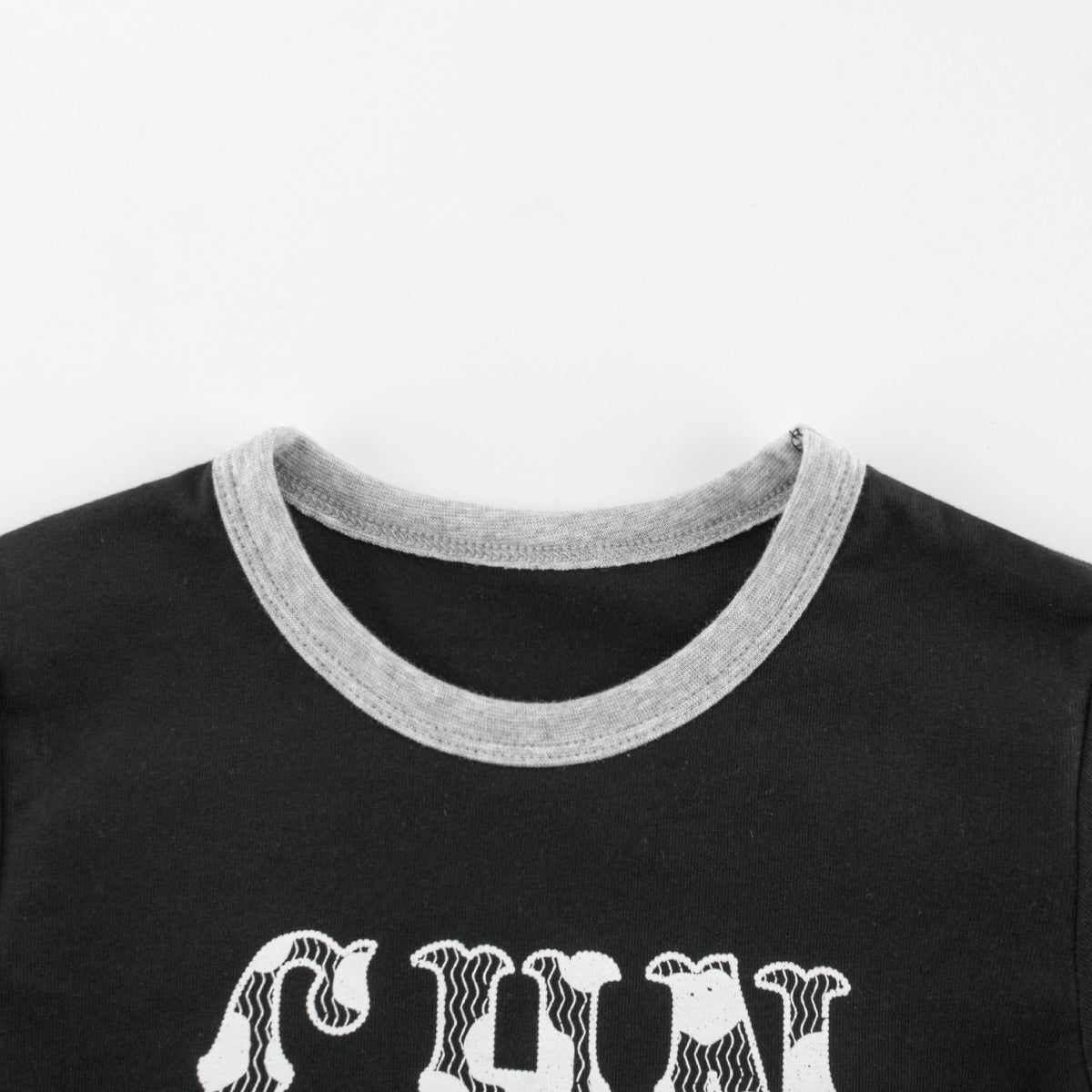 Autumn Baby Kids Boys Letters Print Long Sleeves Crew Neck Color