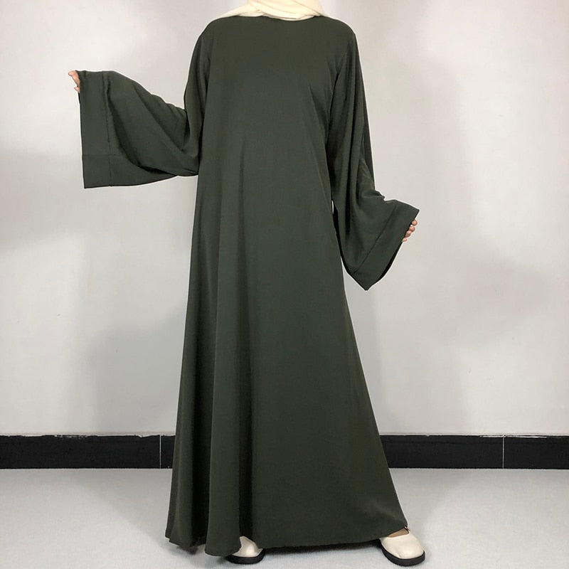 15 Colors Basic Plain Nida Abaya With Free Belt High Quality Muslim