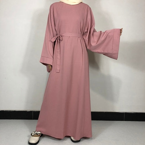 15 Colors Basic Plain Nida Abaya With Free Belt High Quality Muslim