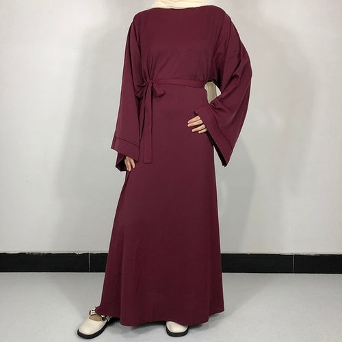 15 Colors Basic Plain Nida Abaya With Free Belt High Quality Muslim