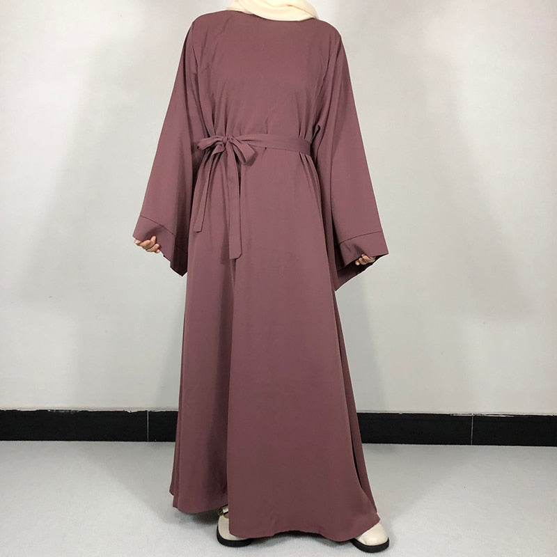 15 Colors Basic Plain Nida Abaya With Free Belt High Quality Muslim
