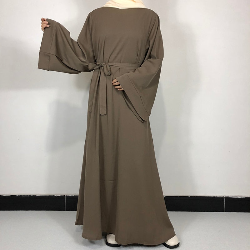 15 Colors Basic Plain Nida Abaya With Free Belt High Quality Muslim