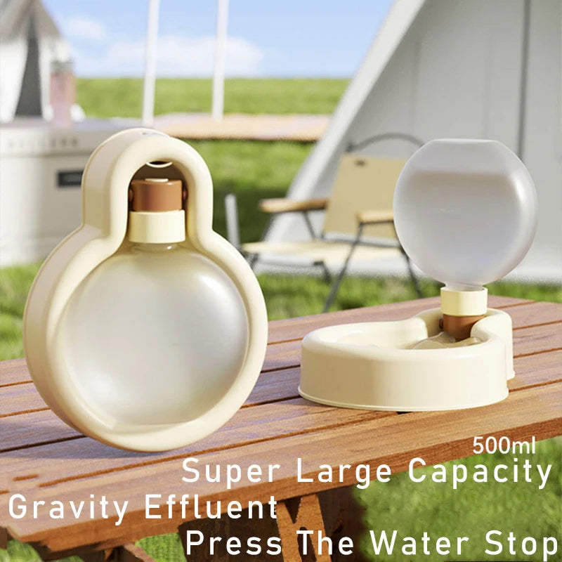 500ml Portable Cat Dog Water Bottle Sealed Travel Puppy Cats Fold