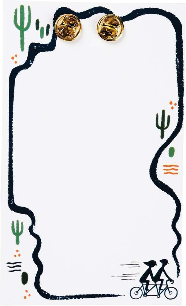 Where You Go I Go - Where You Stay I Stay Enamel Pin in Tandem Bike