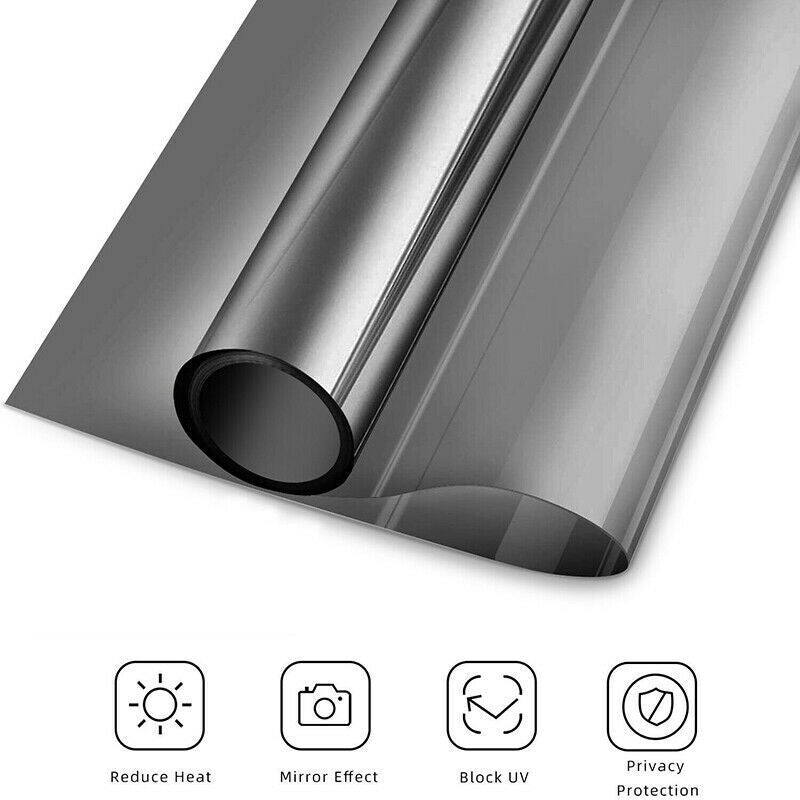 One Way Mirror Window Film Heat UV Reflective Privacy Tint Foil For