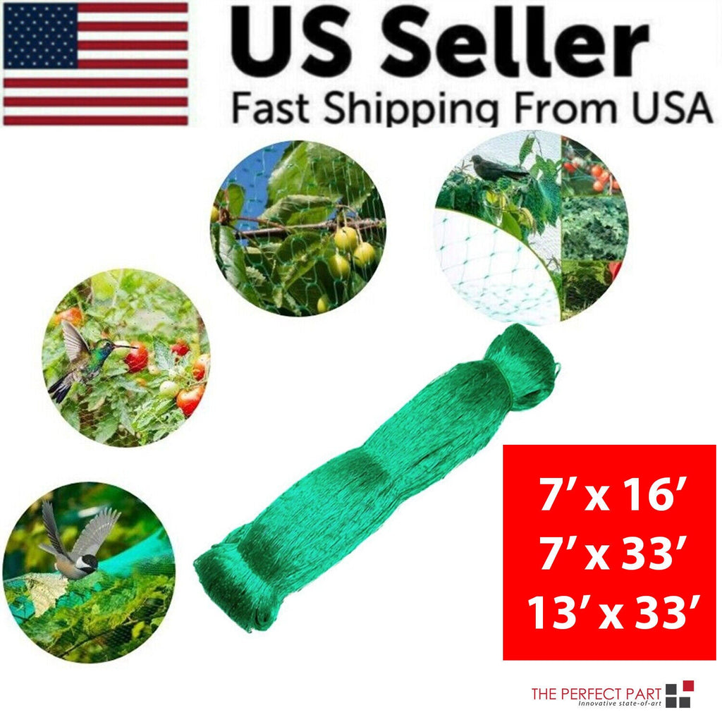 33FT Anti Bird Netting Pond Net Protection Tree Crops Plants Fruits
