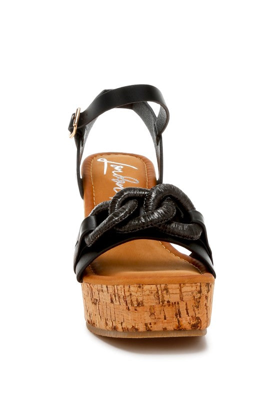 Emelda Cushion Chain Pin Buckle Wedges