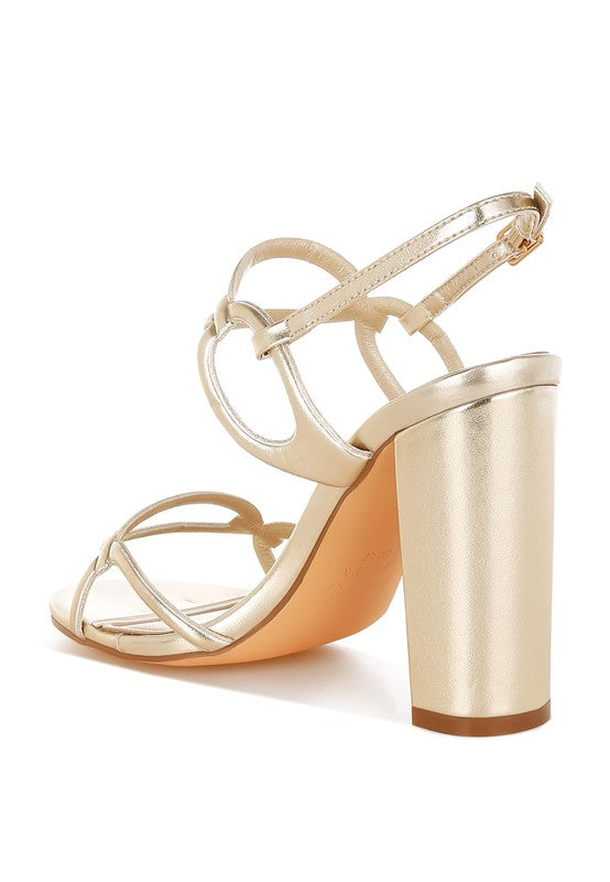 Ryzah Metallic Cut Out Chain Sandals